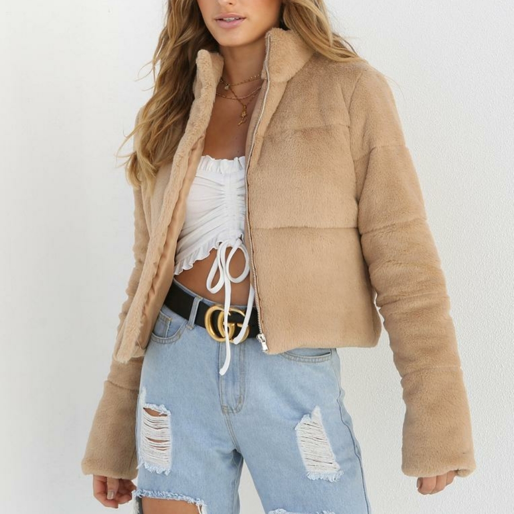 Tiger Mist Bridget Crop Puffer Jacket - Picture 3 of 9